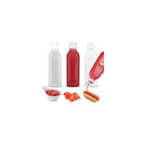 3pcs Bouteille Sauce, 300ml Bouteille à Condiments, Bouteilles Condiments Plastique, Bouteilles En Plastique Squeeze, Pour La Moutarde, Ketchup, Mayo, Huile Dolive