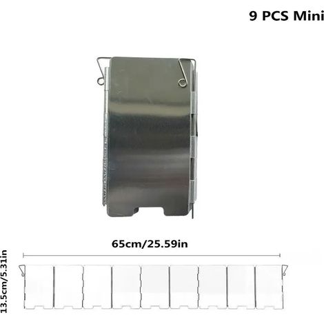 Plaques 8/9/10/12/14/16 Pare-vent pour réchaud à gaz, idéal pour le camping, les pique-niques et la cuisson en extérieur. Écran coupe-vent en alliage d'aluminium pour réchauds portables. (1/5)