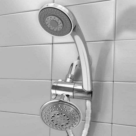 Robinet inverseur de douche universel international 1/2" avec prise, interrupteur et vanne à 3 voies (1/5)