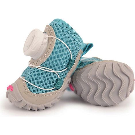 Protège-pattes respirants pour caniches et bichons - Légers, flexibles et antidérapants, parfaits pour les promenades quotidiennes, la randonnée et pour protéger les surfaces chaudes du bitume. Bleu (1/5)
