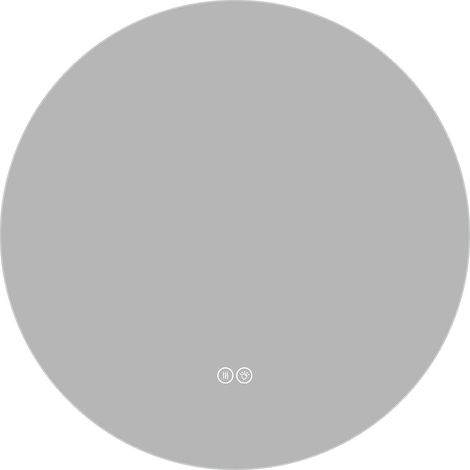 Miroir de salle de bain LED rond 80 cm avec éclairage avant et arrière, fonction anti-buée, 3 couleurs de lumière, variateur tactile, miroir HD sans cuivre 5 mm (1/5)