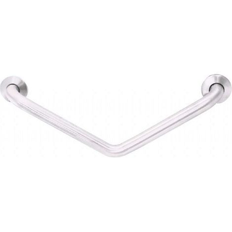 Barra diagonale coprimano bagno doccia disabili inox bianco nofer 15068.w (1/2)