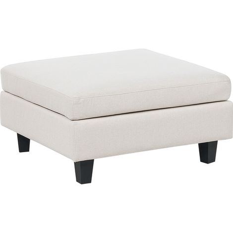 Otomana tapizada de tela moderna pieza sofá modular reposapiés cuadrado poliéster acolchado beige claro Unstad