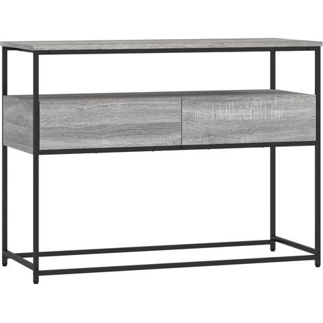 Table console，Table d'appoint，Bout de canapé，Meuble d'entrée sonoma gris 100x40x75 cm bois d'ingénierie