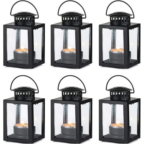 Ensemble de 6 chandeliers décoratifs, couleur noire, pour table, salon, mariages, fêtes et intérieurs.-AquaForge (1/5)