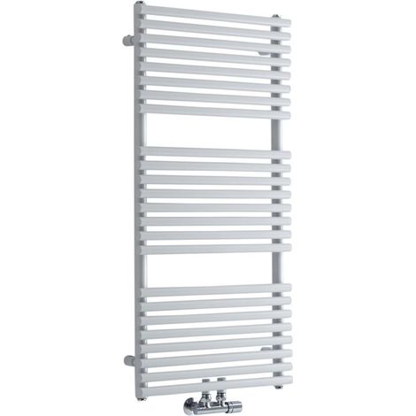 Sèche-Serviettes à Raccordement Central – Blanc – 106.5 x 50cm – Magera