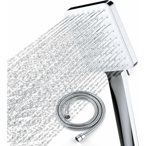 Pommeau de douche haute pression avec tuyau de 1,5 m, 6 modes de pulvérisation (1/5)
