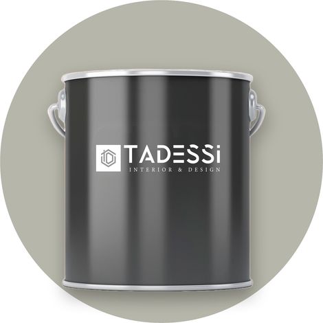 TADESSI Wandfarbe Grau - Moosgrau - abwaschbare Innenfarbe matt - Dispersionsfarbe - Geruchsarm und Lösemittelfrei (1/5)