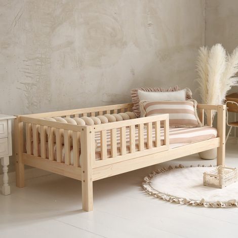 Letto 90x190 con gambe da 19 cm Agnès Bois (1/5)