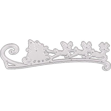 Weihnachtsschlitten-Stanzschablone aus Metall zum Selbermachen von Scrapbooking-Alben, Papierkarten und Prägedekorationen
