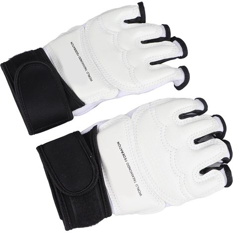 Gants de boxe demi-doigts ajustables et confortables pour le kickboxing, le combat et l'entraînement au sac de frappe. Taille S. (1/5)
