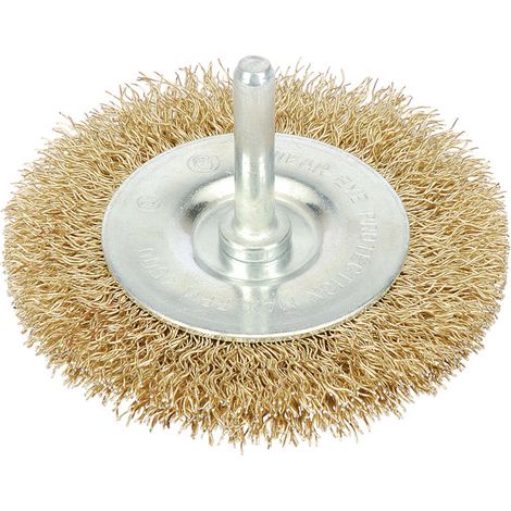 Draper 100mm Brassed Steel Crimped Wire Wheel Brush (Model 41428)