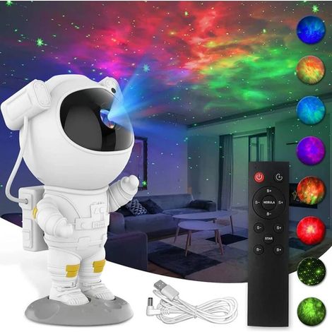 Lampe projecteur d'étoiles astronaute – Veilleuse LED galaxie pour une ambiance de chambre (1/5)
