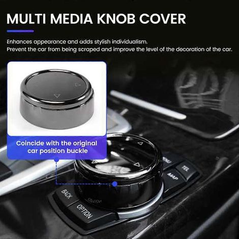 Blende für iDrive-Multimedia-Taste, Zieraufkleber für BMW 5er F10, Abdeckung für Bedienelemente im Innenraum, Armaturenbrettverkleidung, Ersatzteil, 1 Stück (1/5)