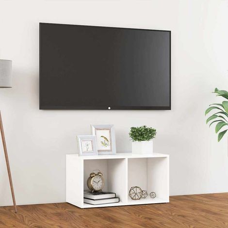 vidaXL Mueble para TV madera contrachapada blanco 72x35x36,5 cm (1/5)