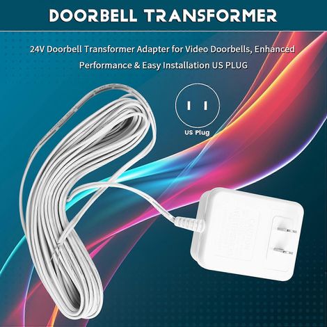 24V-Transformatoradapter für Video-Türklingeln, verbesserte Leistung und einfache Installation (US-Stecker). (1/5)