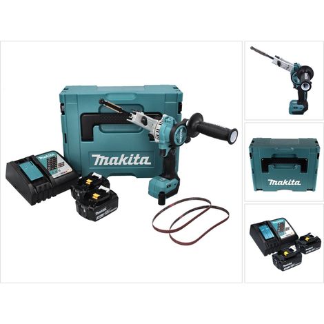 Lima de cinta sin cable Makita DBS 180 RFJ 18 V 9 x 533 mm sin escobillas + 2x batería recargable 3,0 Ah + cargador + Makpac