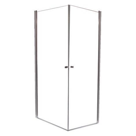 ONDEE ZEN - Porte de douche FRISCO - Finition Chromé - Accès Angle - Transparent 90x194,5cm (1/5)