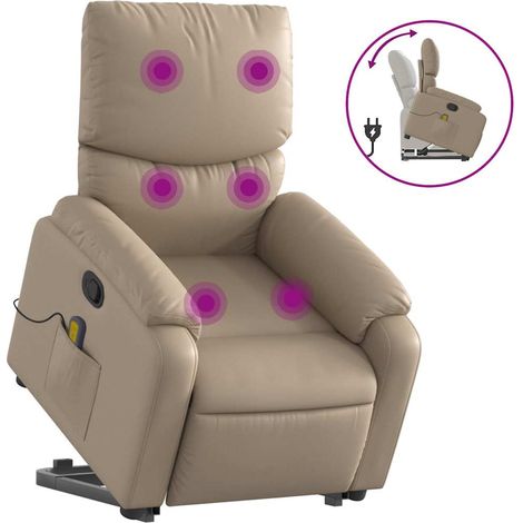 Maison Exclusive - Sillón reclinable masaje pie cuero artificial