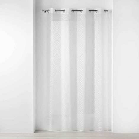 Rideau Voilage à Œillets "Poesia" 140x280cm Blanc (1/5)