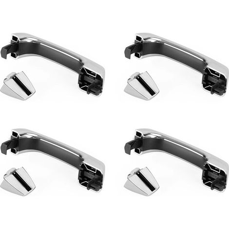 Cuatro manijas exteriores para puertas con cubiertas cromadas para modelos H3 2006-2010 (aplicables a puertas delanteras y traseras), número de pieza: 1253074667