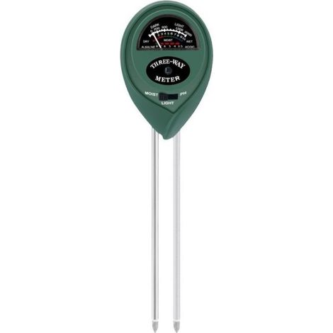 MS01 pH-mètre du sol(vert), 3 en 1 testeur d'humidité du sol/lumière/PH Kits d'outils de jardin pour jardin pelouse ferme (1/4)