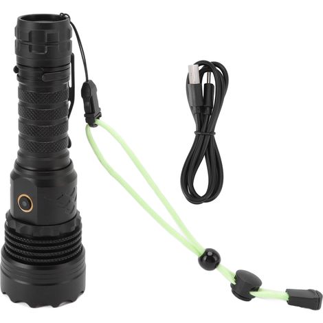 Lampe torche LED étanche 5800LM, rechargeable USB, 5 modes, zoomable, extérieur urgence, camping. (1/5)