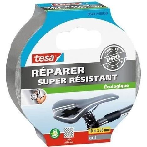 TESA Premium écologo réparation super résistant gris 10mx38mm (1/2)