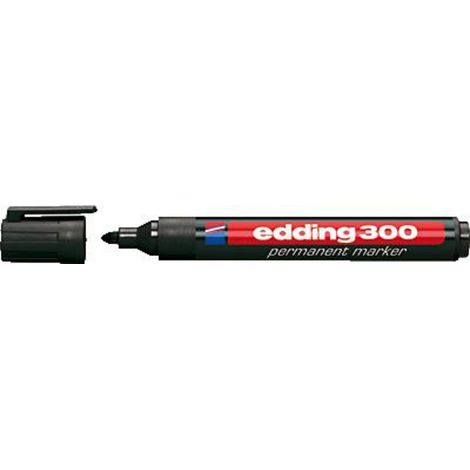 Edding 300 4-300001 Permanentmarker Schwarz wasserfest: Ja