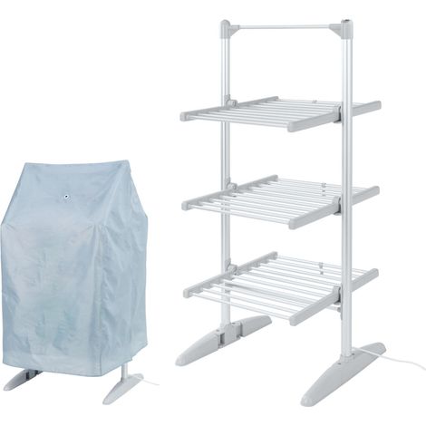 Heated Clothes Airer 3 Tier Compact with Cover 248W by Rediffusion RED248
