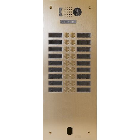 Plaq Video Alu 2R 18 Bp 2Voice Champagne - Urmet Série V83 V83/218CH