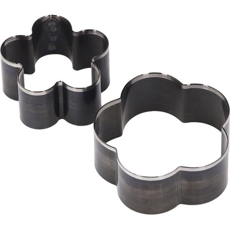 Ensemble 2 Emporte-pièces Cuir Forme Fleur Manuel Découpe Moulage Alliage Acier Outils Artisanat 58mm 46mm Diamètre (1/5)