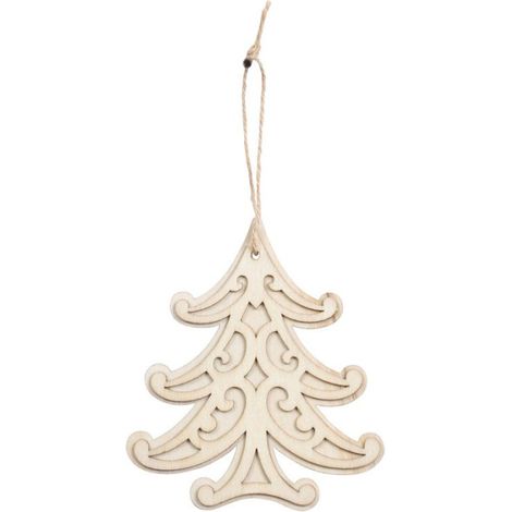 Sujet en Bois à Décorer "Sapin" 12cm Naturel