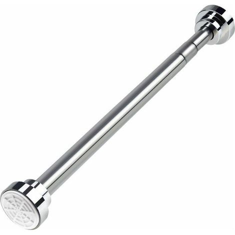 Barre extensible pour rideau de douche télescopique 40-50 cm – Acier inoxydable – Installation sans perage – Résistante à la corrosion (1/5)