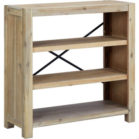 Libreria a 3 Ripiani 80x30x80 cm in Legno Massello di Acacia vidaXL (1/5)