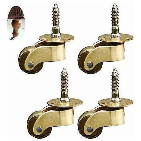 Promotion hivernale, roulettes pivotantes 4X, roulettes en laiton pour meubles, roulettes de transport, roulettes pivotantes, roulement silencieux, pour meubles, appareils électroménagers, etc. (1/5)