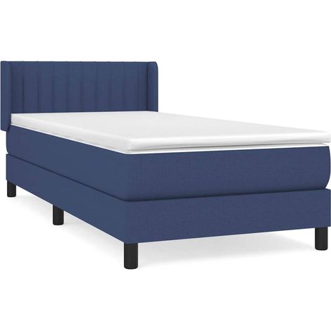 Maison Exclusive - Giroletto a Molle con Materasso Blu 90x200 cm inTessuto (1/5)