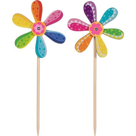 Fleur de moulin à vent - jouet d'extérieur coloré pour enfants. (1/5)