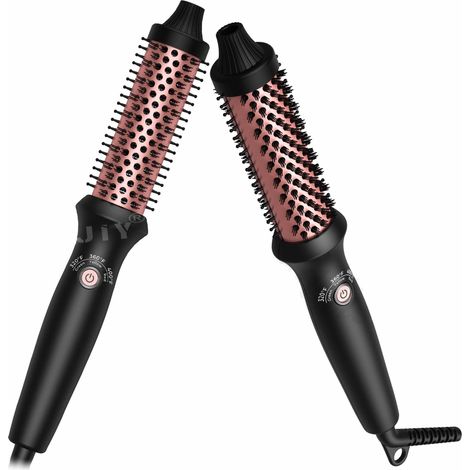 Brosse chauffante thermique, écran LCD 10 températures, jusqu'à 204 °C (400 °F), brosse ionique en céramique tourmaline. (1/5)