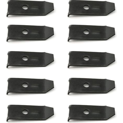 Ahlsen 10er-Pack Blattnivellierer für Schreibtisch, Esstisch, Möbelbeschläge mit Schrauben, horizontale Schnalle, Befestigungselemente für Schreibtische, Schränke, Esstische, Schwarz (1/5)