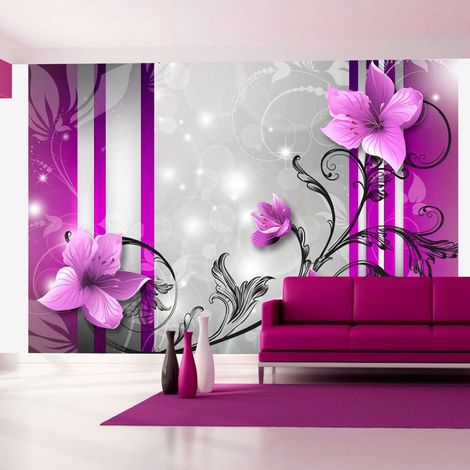 Papier peint boutons de violette - 150 x 105 cm (1/4)