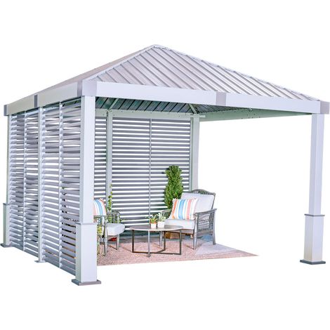 Sojag Pavillon Nanda 12x12, champagner, 363 x 363 x 313 cm (L x B x H), Aluminium (1/5)