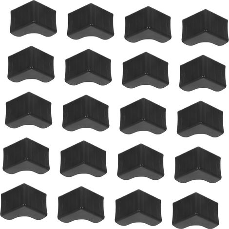 100 protège-coins pour meubles, PP, noir, pour table et bureau (1/5)
