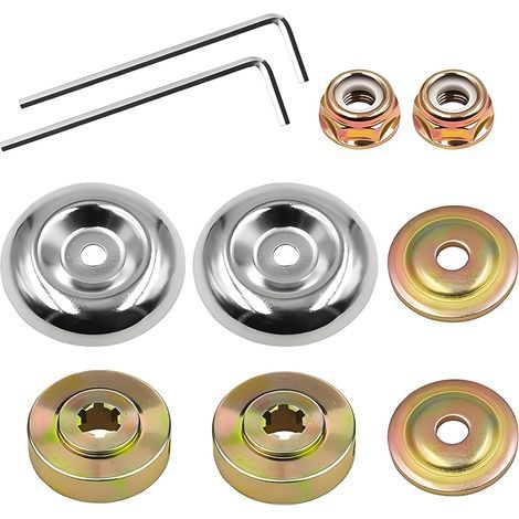 Kit de 10 accessoires pour débroussailleuse – Écrous M10 et capots de protection – Métal haute qualité – Compatible tondeuses à gazon (1/5)