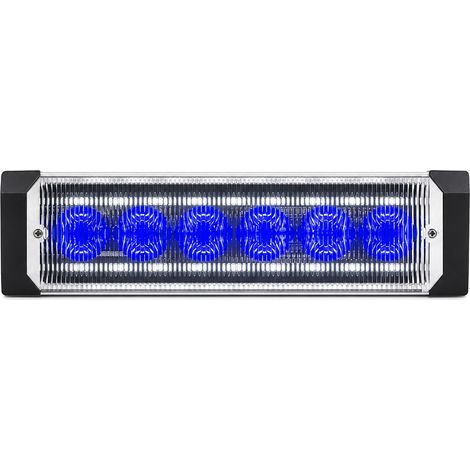 Luce stroboscopica LED blu ultra-sottile per moto e pick-up, luce posteriore o laterale 12-24 V (1/5)