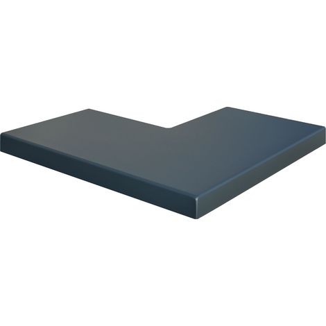 Angle 90 alu extrudé 2,5mm plat à coller 27cm 50X50cm anthra 7016 sablé (1/4)