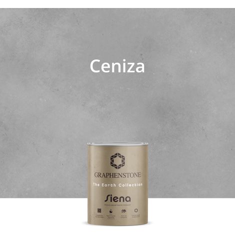 Pintura Ecológica INTERIOR Efecto LIMEWASH Base Cal SIENA Color CENIZA 1L