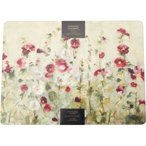 Creative Tops, tovagliette con Base in Sughero di Alta qualità, con Motivo Campo di Papaveri Selvatici, Multicolore, Grande, 4 Pezzi (1/5)