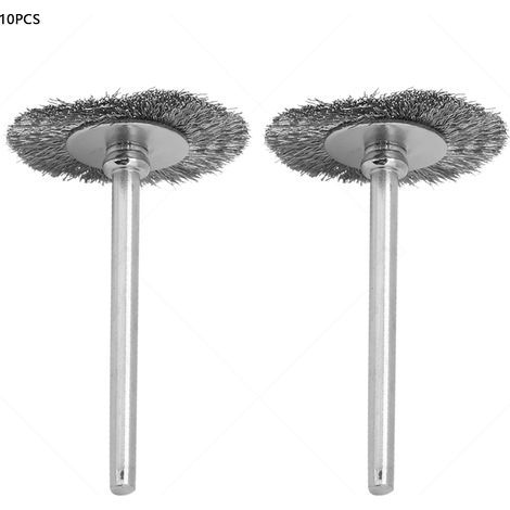 Flat stainless steel polishing brush 3 x 25 mm – Pack of 10 (1/5)