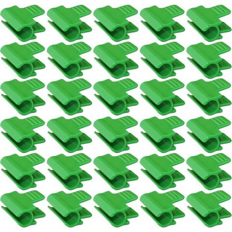 30 Serre Film Pinces, Fixations pour Serre, 11mm Clip de Serre, clips pour plantes, Clip Cerceau Tunnel de Filet en Plastique, pour Serres, support d'extension de plantes, Abris (1/5)